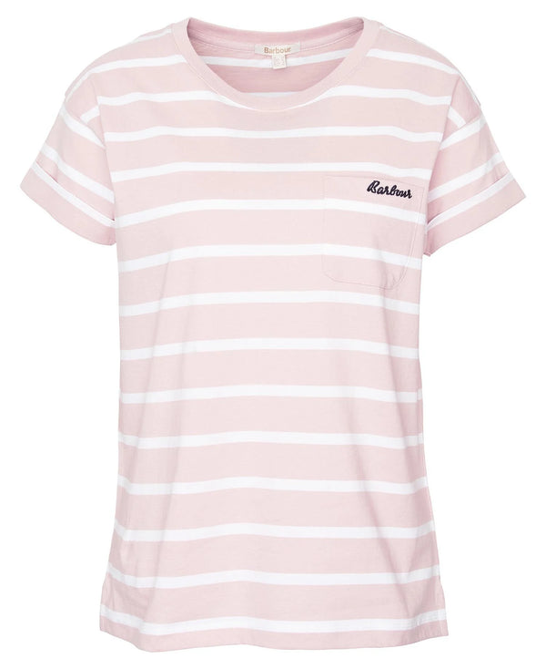 Barbour Otterburn Stripe T-Shirt - Shell Pink - Lucks of Louth