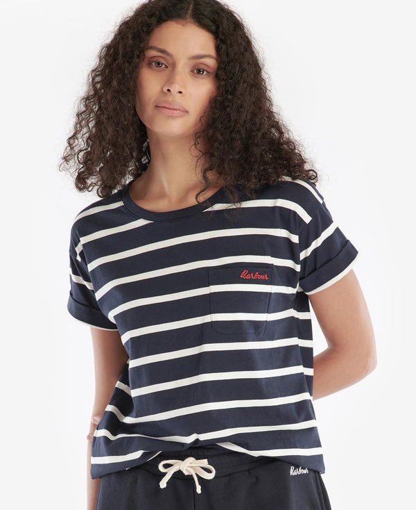 Barbour Otterburn Stripe T-Shirt - Navy/White - Lucks of Louth