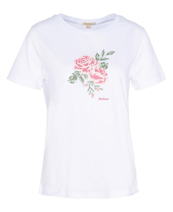 Barbour Angelonia T-Shirt - White - Lucks of Louth
