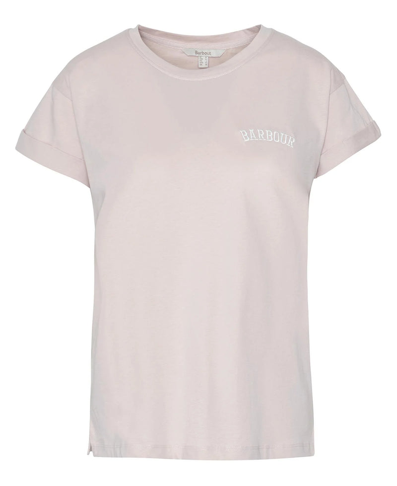 Barbour Kenmore Logo T-Shirt - Primrose Pink - Lucks of Louth