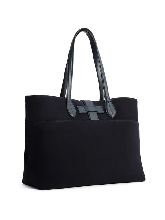 Fairfax & Favor Langham Tote Bag - Navy Suede - Lucks of Louth