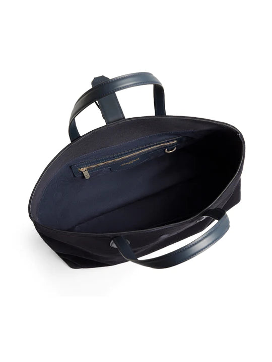 Fairfax & Favor Langham Tote Bag - Navy Suede - Lucks of Louth