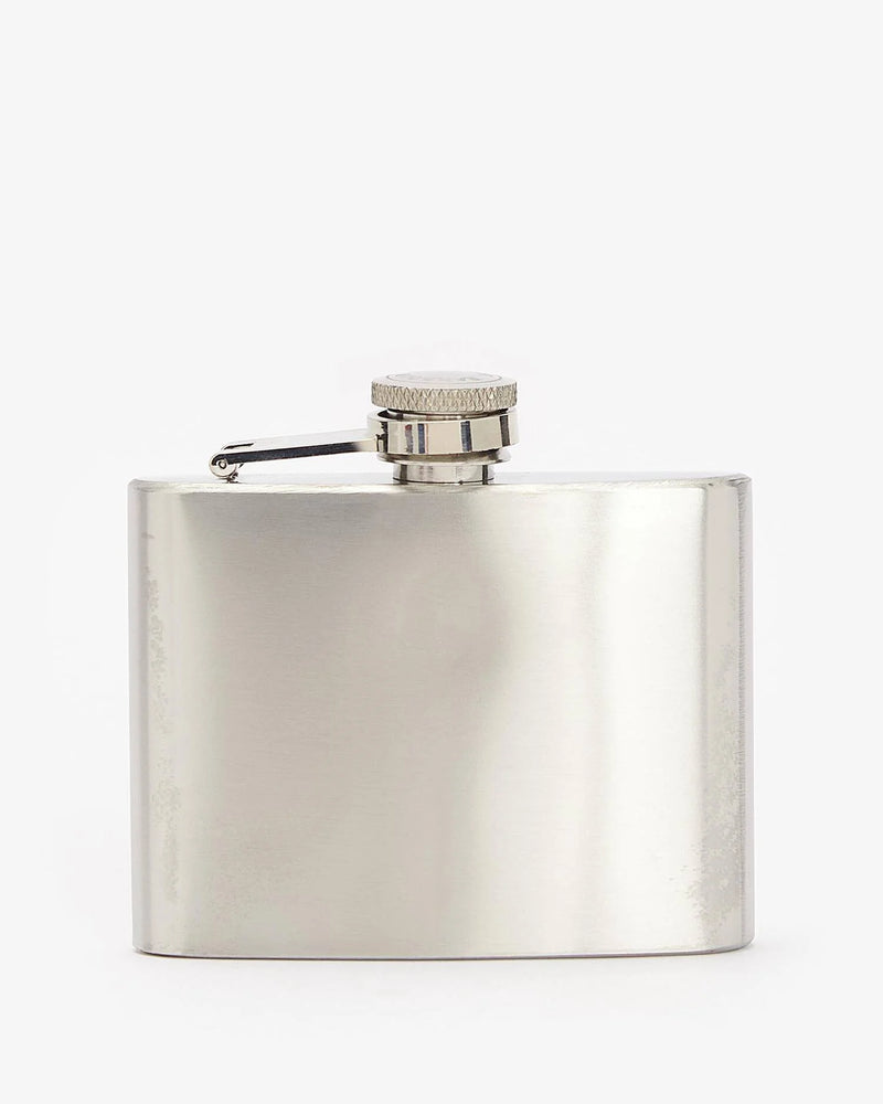 Barbour 4oz Hinged Hip Flask - Classic Brown - Lucks of Louth