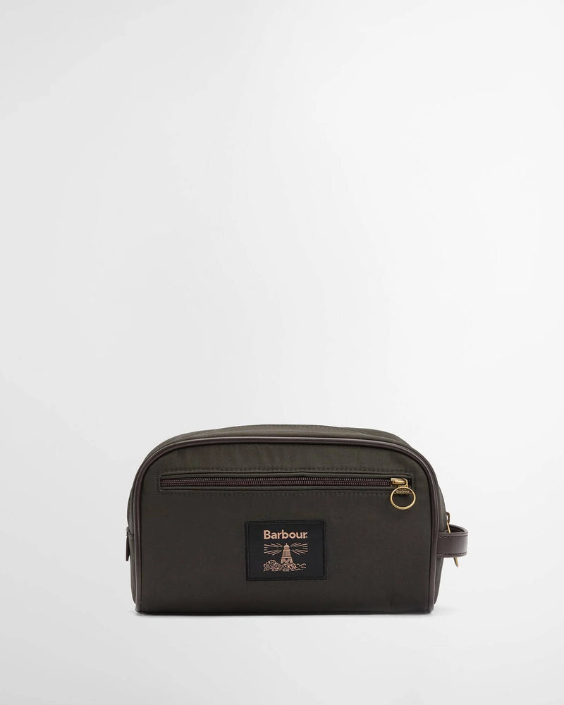 Barbour Waxed Washbag - Olive - Lucks of Louth