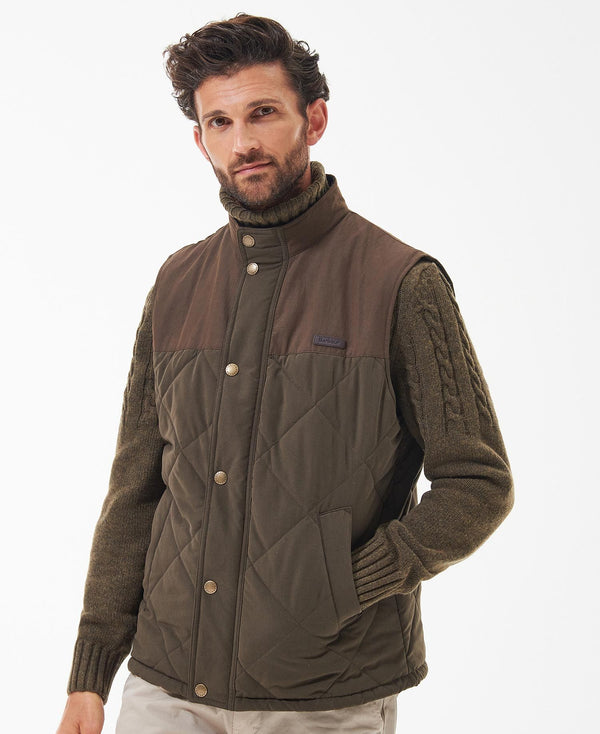 Barbour Rennison Gilet - Dark Olive - Lucks of Louth