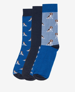 Barbour Beagle Dog Sock Set - Blue - Lucks of Louth