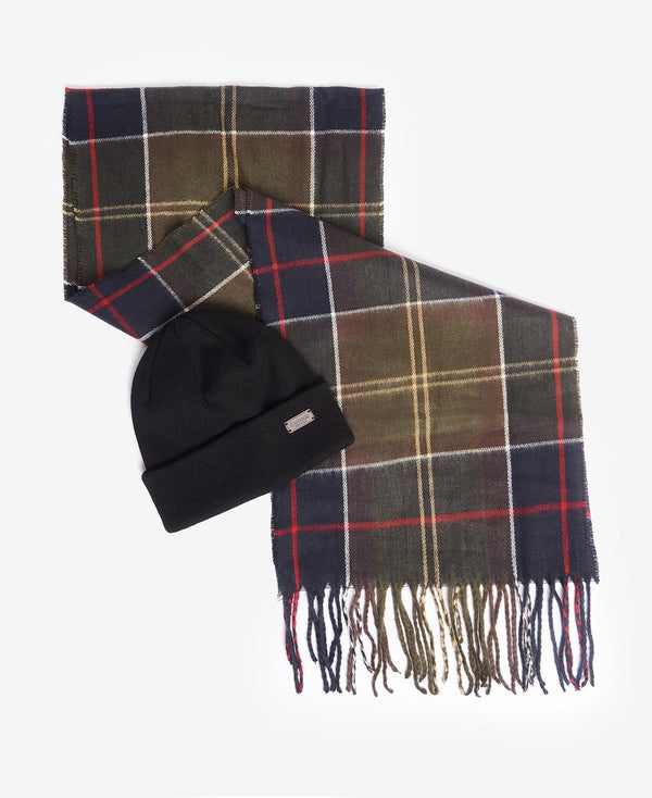 Barbour Swinton Beanie & Scarf Set - Classic - Lucks of Louth