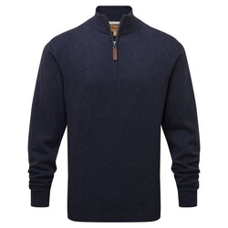 Schoffel Porthmeor Pima Cotton 1/4 Zip - Navy - Lucks of Louth