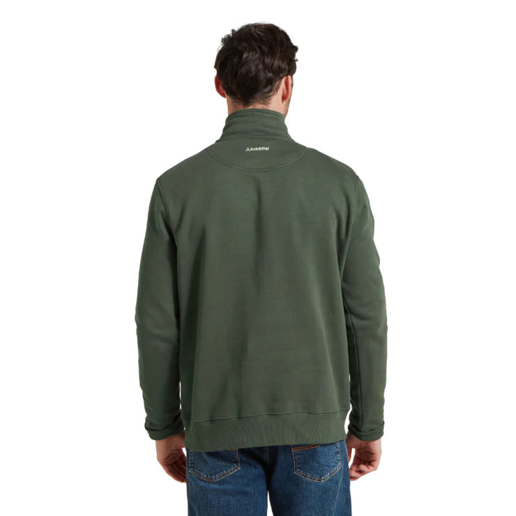 Schoffel Bude Quarter Zip Sweatshirt - Dark Forest - Lucks of Louth