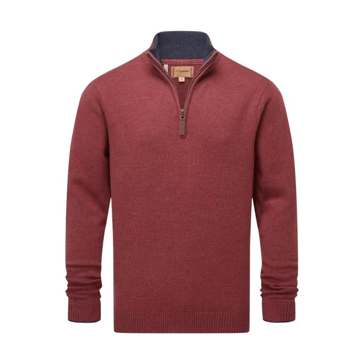 Schoffel Blair 1/4 Zip Jumper - Redwood - Lucks of Louth