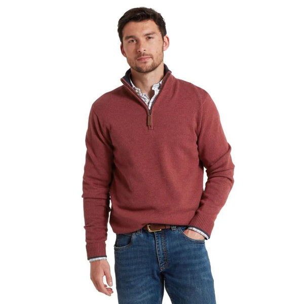Schoffel Blair 1/4 Zip Jumper - Redwood - Lucks of Louth