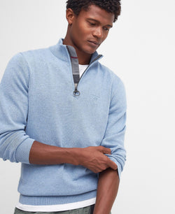 Barbour Cotton Half Zip - Dark Chambray - Lucks of Louth