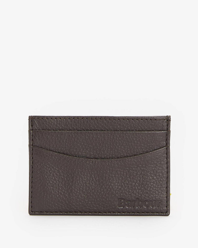 Barbour Amble Leather Card Wallet - Dark Brown - Lucks of Louth