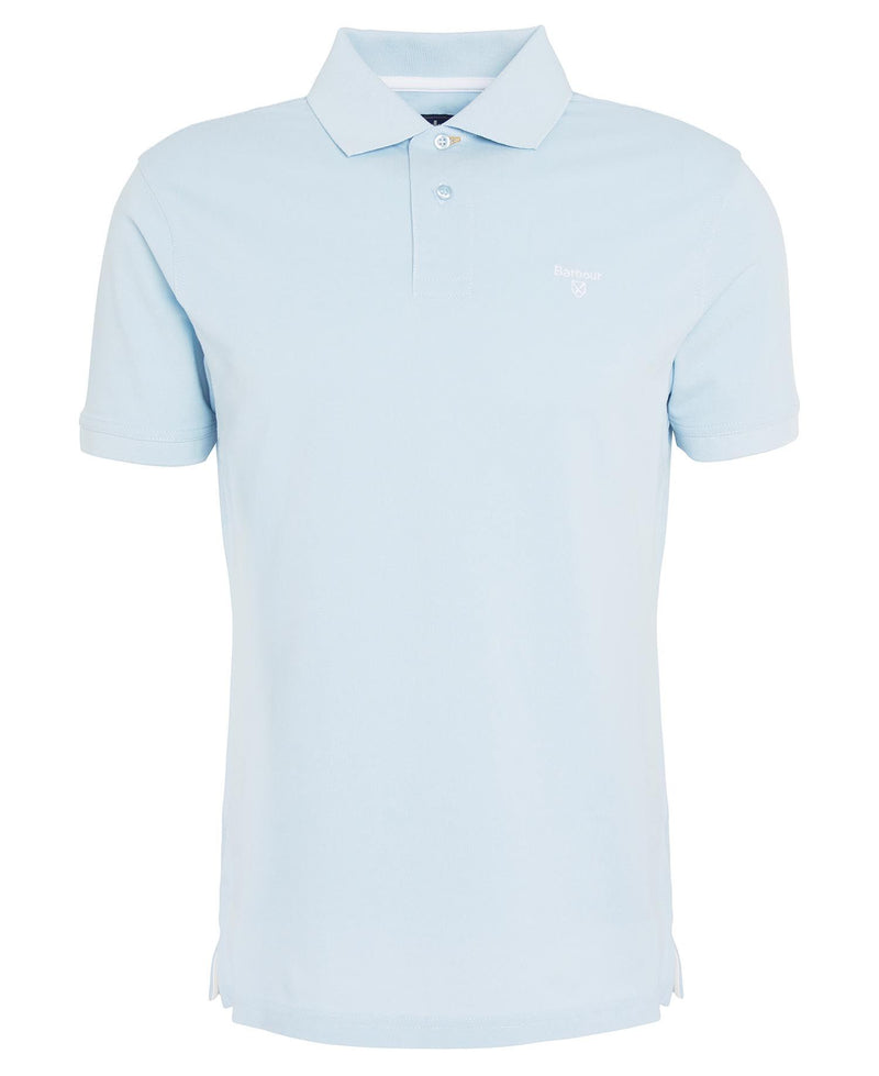 Barbour Lightweight Sports Polo Top - Chambray Blue - Lucks of Louth