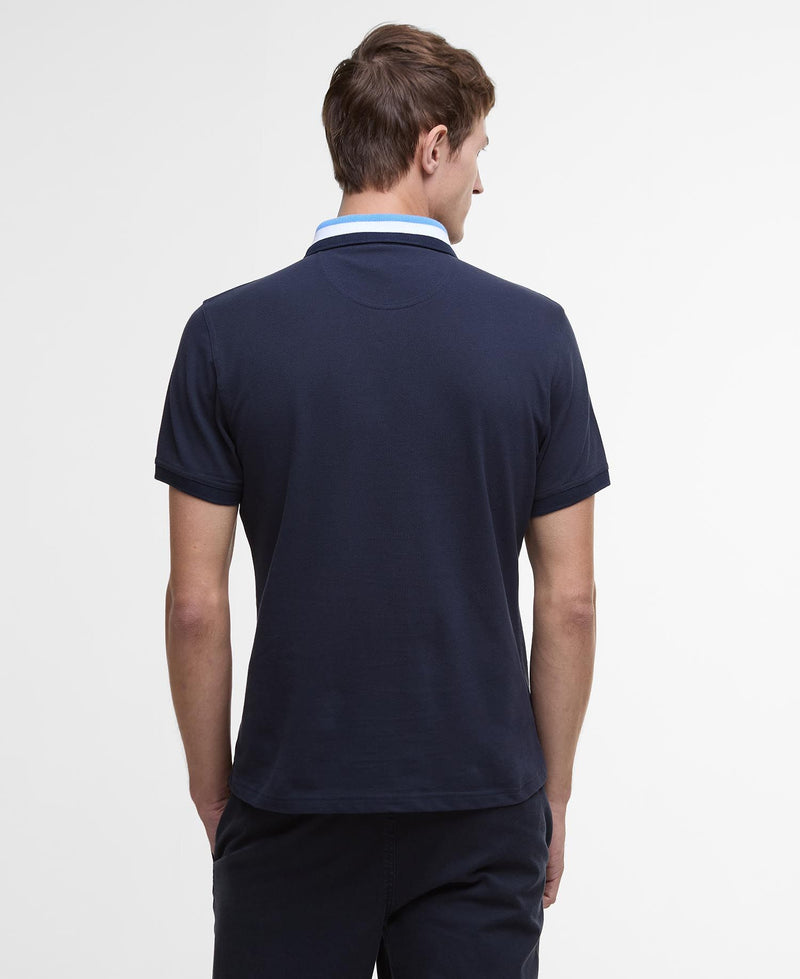 Barbour Hawkesmoor Tipped Tailored Fit Polo Shirt - Navy - Lucks of Louth