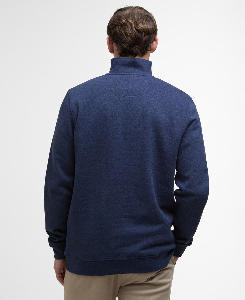 Barbour Nelson Essential Half Zip - Navy Marl - Lucks of Louth