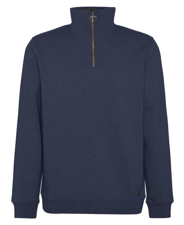 Barbour Nelson Essential Half Zip - Navy Marl - Lucks of Louth