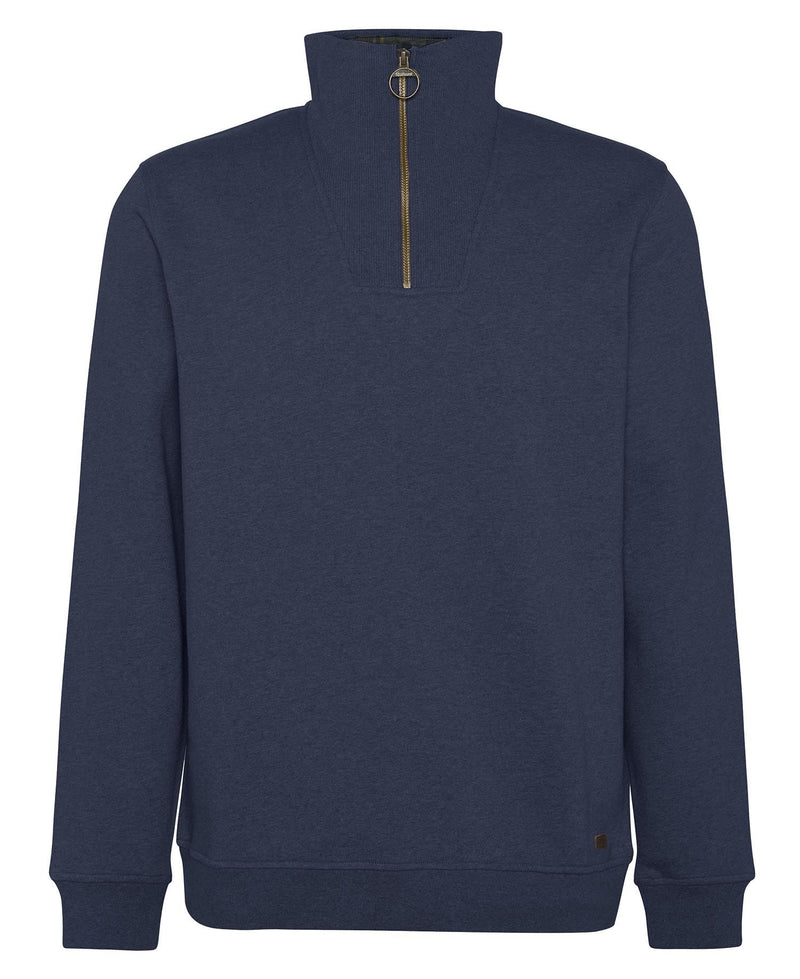 Barbour Nelson Essential Half Zip - Navy Marl - Lucks of Louth