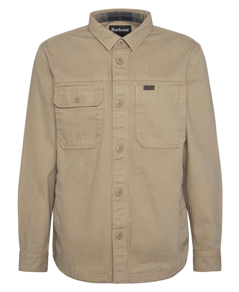 Barbour Lingfield Canvas Overshirt - Dark Stone