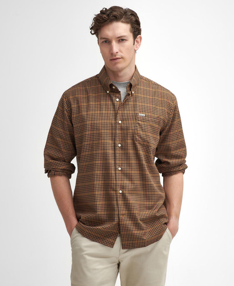 Barbour Henderson Thermo Weave Long-Sleeved Shirt - Stone - Lucks of Louth