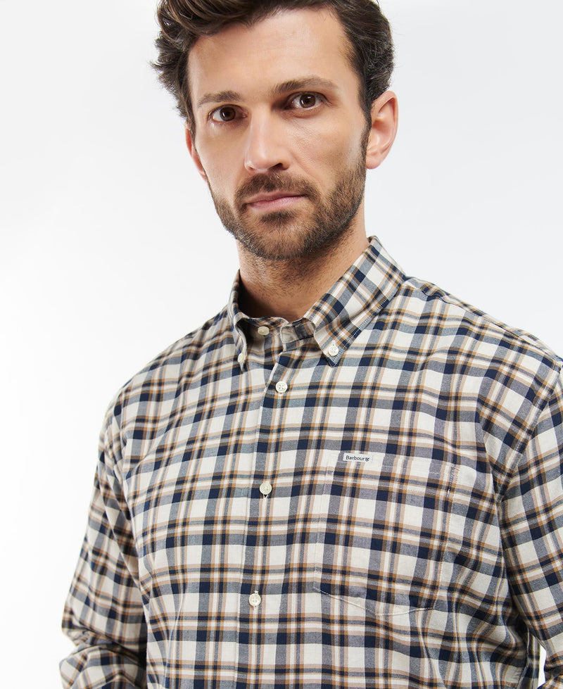 Barbour Turville Shirt - Ecru Marl - Lucks of Louth