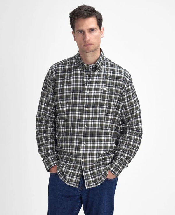 Barbour Turville Checked Shirt - Olive - Lucks of Louth