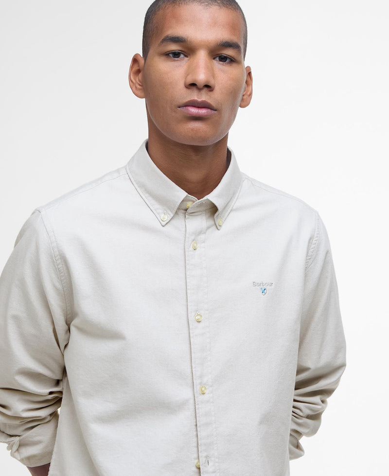 Barbour Oxtown Oxford Tailored Long Sleeved Shirt - Oatmeal - Lucks of Louth