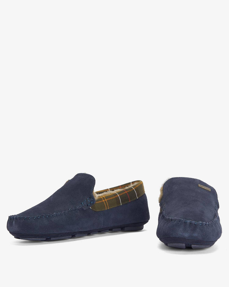 Barbour Monty Slippers - Navy - Lucks of Louth
