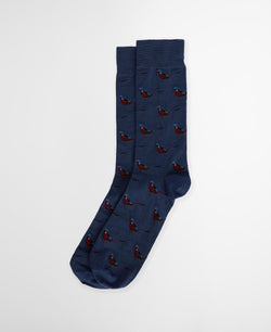 Barbour Mavin Pheasant Socks - Oceana Blue - Lucks of Louth