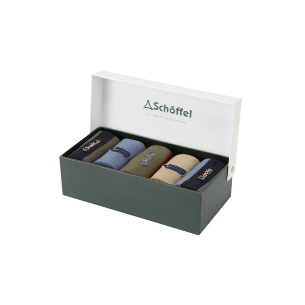 Schoffel Bamboo Sock Set - Oakham Mix (Box of 5) - Lucks of Louth