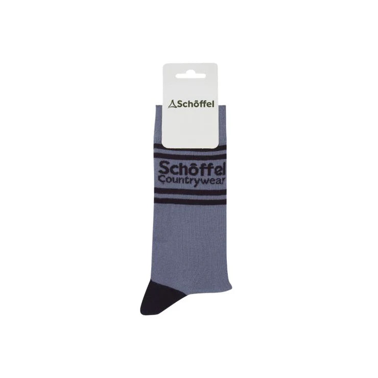 Schoffel Mens Socks - Pigeon Blue Retro - Lucks of Louth