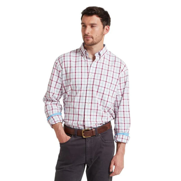 Schoffel Brancaster Classic Shirt - Mountain Blue Check - Lucks of Louth