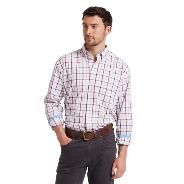 Schoffel Brancaster Classic Shirt - Mountain Blue Check - Lucks of Louth