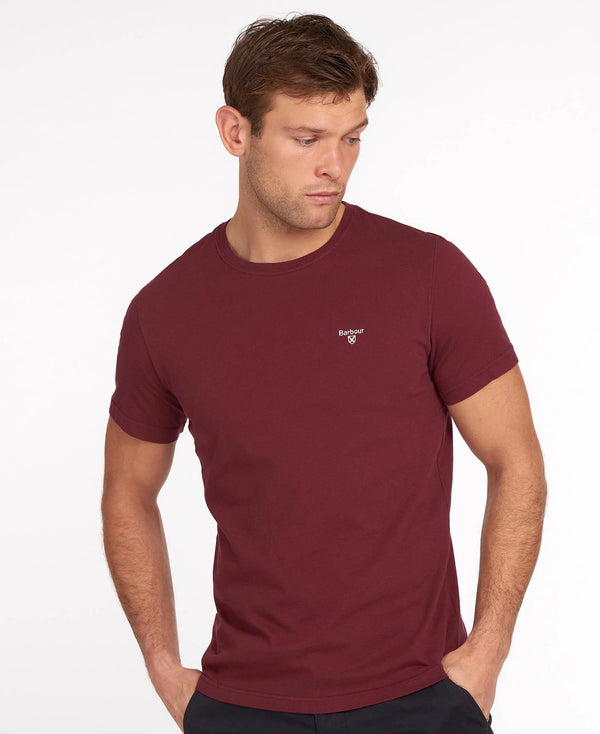 Barbour Essential Sports Tee - Ruby - Lucks of Louth