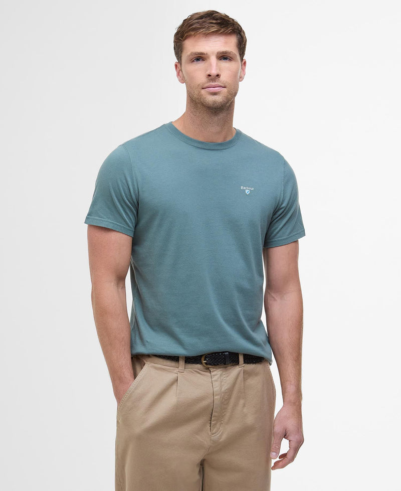 Barbour Tartan Sports T-shirt - Vintage Teal - Lucks of Louth