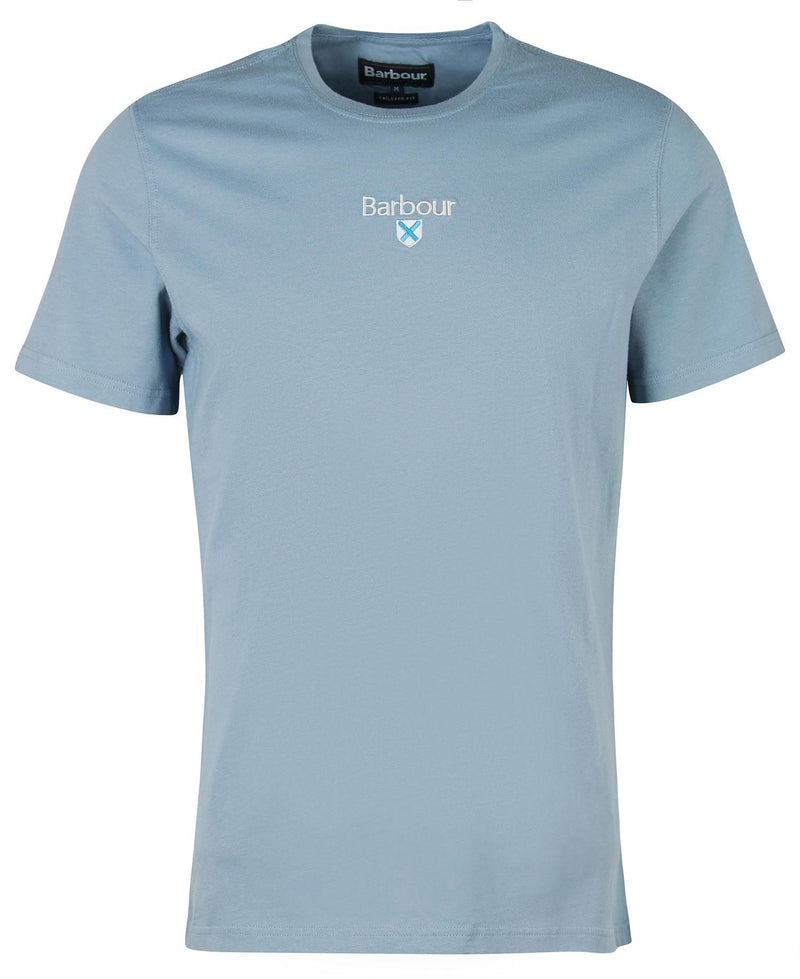 Barbour Stockton Logo T-Shirt - Washed Blue - Lucks of Louth