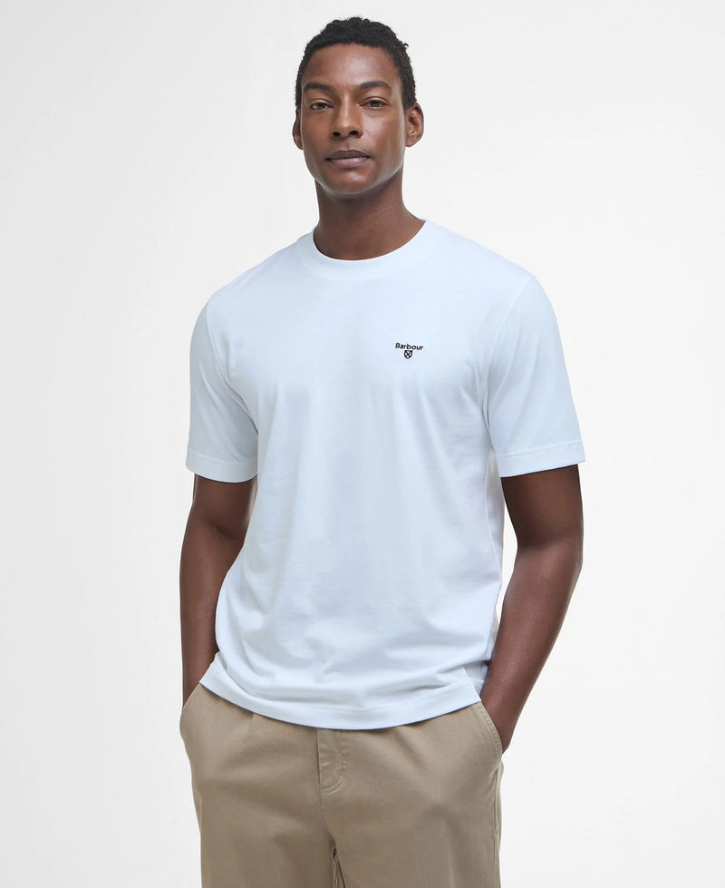 Barbour Essential Sports T Shirt - White - Lucks of Louth