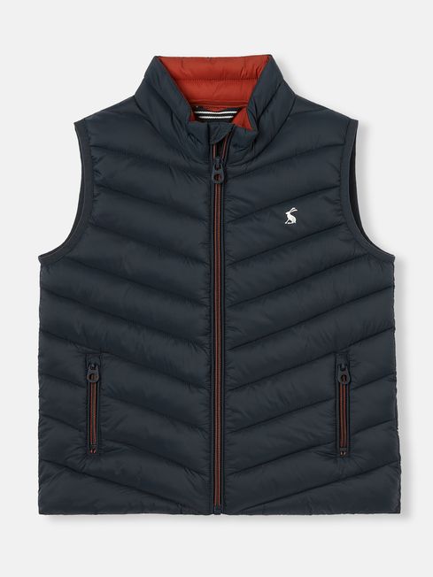 Joules Crofton Packable Padded Gilet - Dark Navy - Lucks of Louth