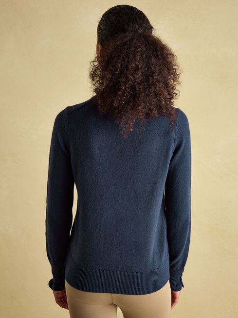 Joules Edith Frill Neck Jumper - Navy - Lucks of Louth