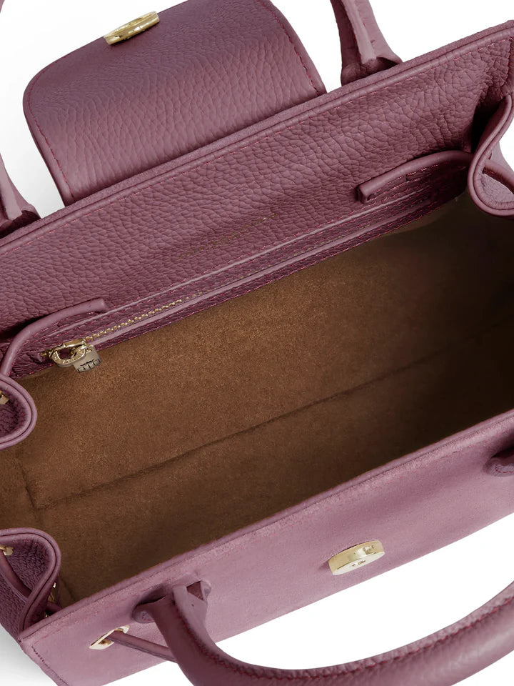 Fairfax & Favor Mini Windsor Suede Handbag - Heather - Lucks of Louth