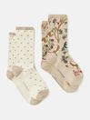 Joules Everyday Socks 2 Pack - Neutral Wild - Lucks of Louth