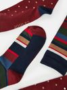 Joules Kingsbury Socks 2 Pack - Navy/Red - Lucks of Louth