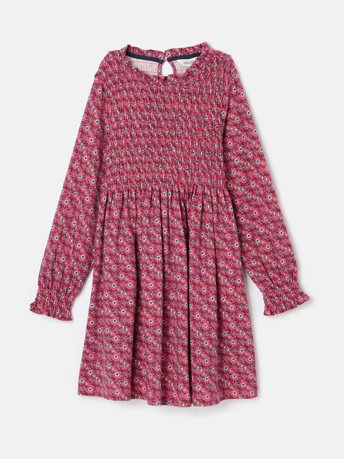 Joules Aubrey Gracie Printed Jersey Dress - Pink Ditsy Horse - Lucks of Louth