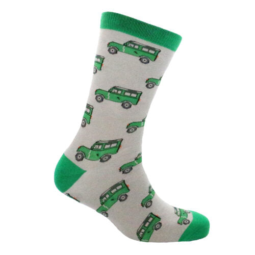 David Aster Socks - Green Landrover - Lucks of Louth