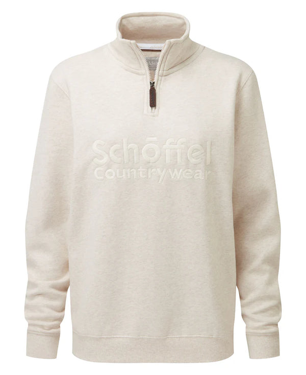 Schoffel St Issey, Oat Marl Sweatshirt - Lucks of Louth