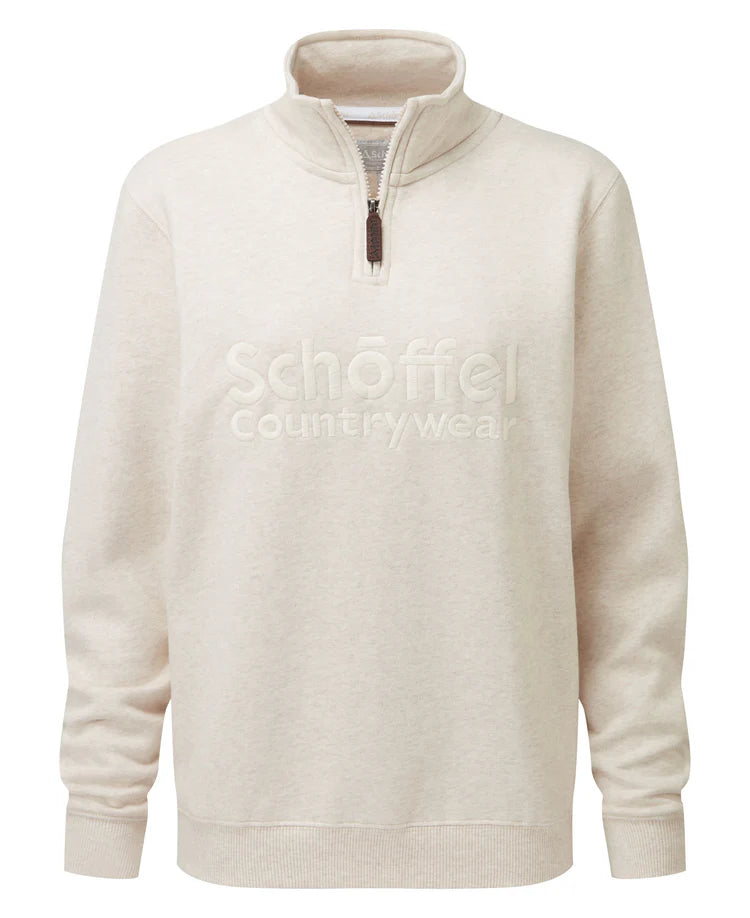Schoffel St Issey, Oat Marl Sweatshirt - Lucks of Louth