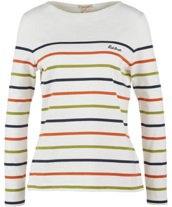 Barbour Hawkins Stripe Top - Cloud Stripe - Lucks of Louth