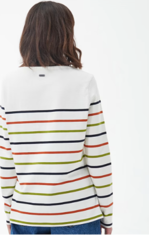 Barbour Hawkins Stripe Top - Cloud Stripe - Lucks of Louth