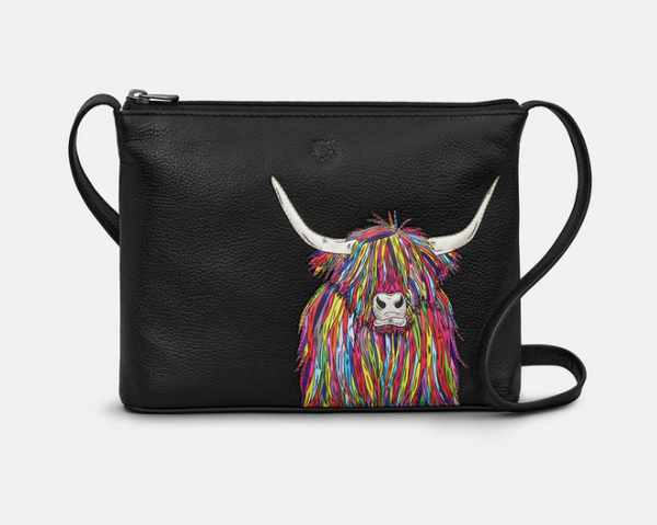 Yoshi Cross Body Bag - Highland Cow Black - Lucks of Louth