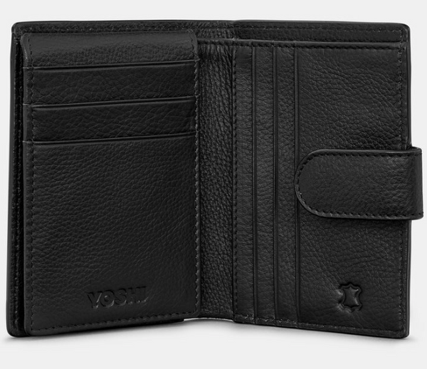 Yoshi Mens Black Leather Card Wallet - Black (Y5006 17 1) - Lucks of Louth